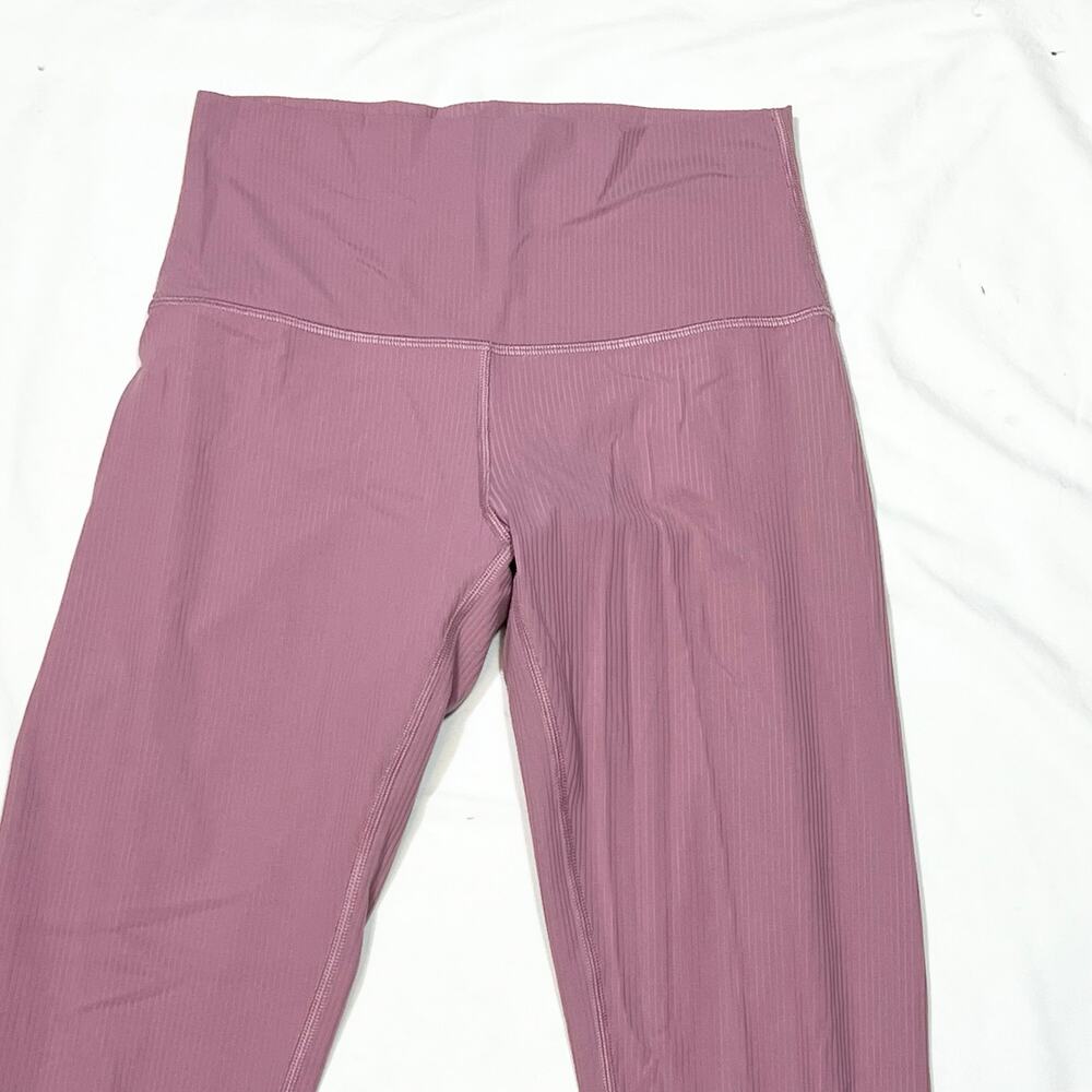 Lululemon Align Ribbed High Rise Pant 25 Velvet Dust Pink Leggings Size 6 - Picture 3 of 6